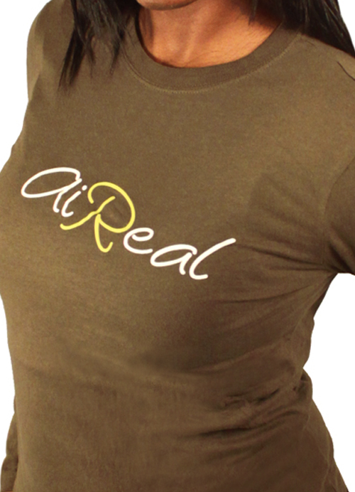 Lady AiReal Longsleeve Tee in Army - Click Image to Close
